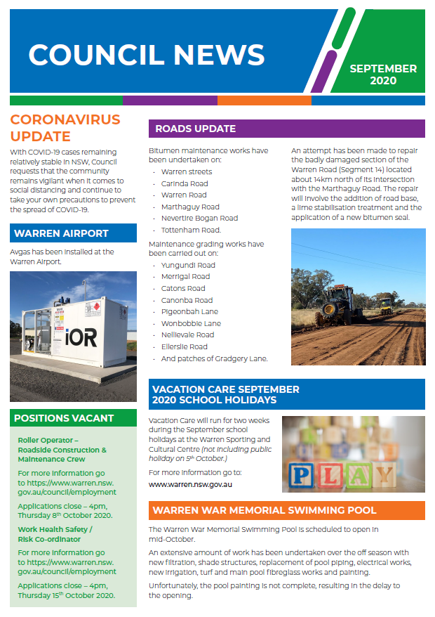 Council News - September 2020 - Post Image